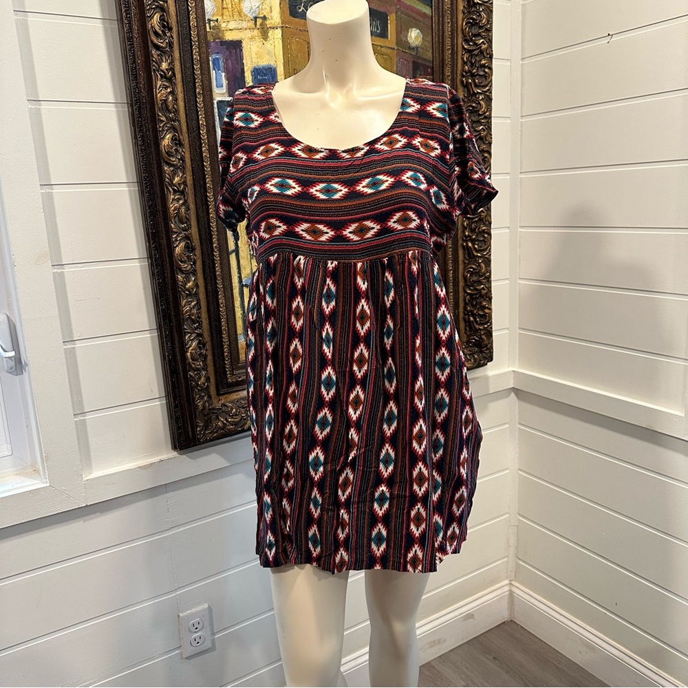 Forever 21 Navajo pattern t-shirt dress